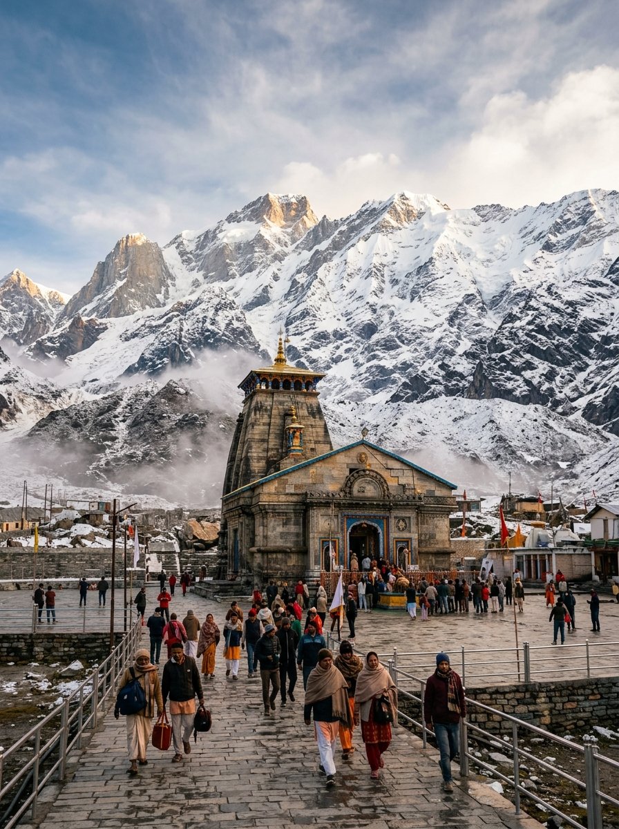Kedarnath Temple and Himalayan peaks — Umbrella Trip Spiritual Pilgrimages